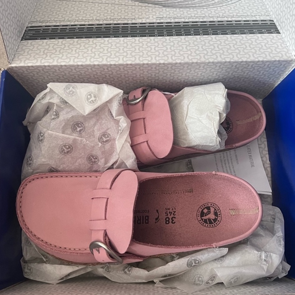 Pink Birkenstocks never worn NWT and box
